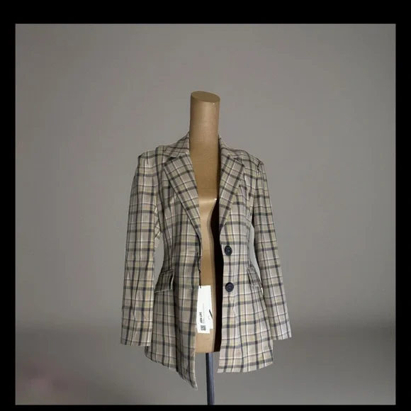 ZARA FITTED PLAID BLAZER #Cybermondaysale - Picture 4 of 14